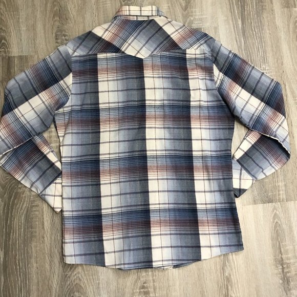 Vintage Snap Button Western Shirt Plaid Mens M - Picture 7 of 7